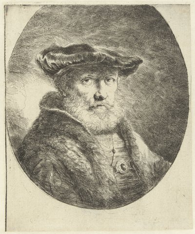 Egy bársonysapkás öregember mellképe alkotó: Ferdinand Bol