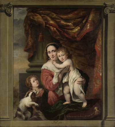 Caritas: Joanna de Geer (1629-1691) gyermekeivel Cecilia Trip (1660-1728) és Laurens Trip (szül. 1662) alkotó: Ferdinand Bol