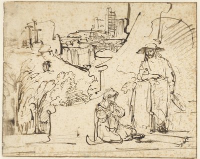 Krisztus megjelenik Mária Magdolnának, mint kertész (Noli me tangere) alkotó: Ferdinand Bol
