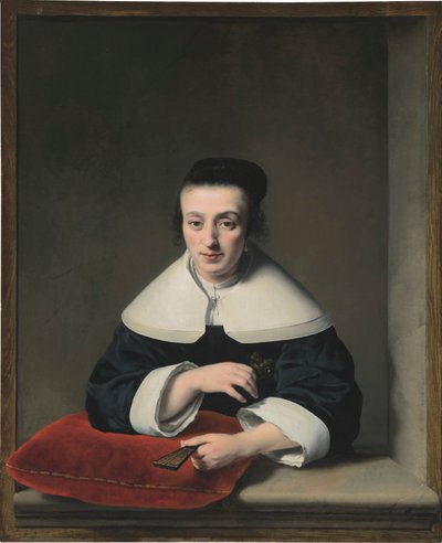Hölgy portréja egy ablaknál alkotó: Ferdinand Bol