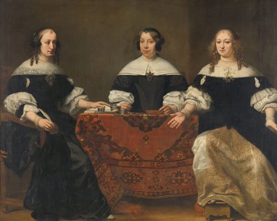 Portré a Leprozenhuis három régensnőjéről, Amszterdam, 1668 körül alkotó: Ferdinand Bol