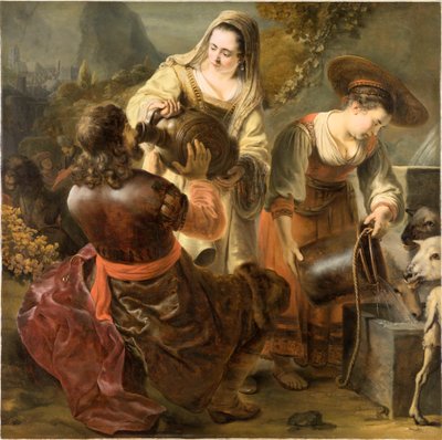 Rebeka és Eliezer a kútnál, c. 1645. alkotó: Ferdinand Bol
