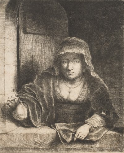 Nő körtével, 17. század. alkotó: Ferdinand Bol