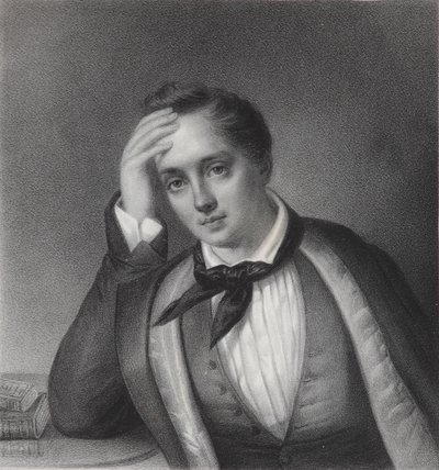 Jevgenyij Abramovics Baratyinszkij költő portréja 1800-1844, 1830-as évek alkotó: Ferdinand Chevalier