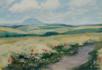 Podřipsko (a „16 nézet a cseh tájról „Česka Krajiná” című portfólióból) alkotó: Ferdinand Engelmuller