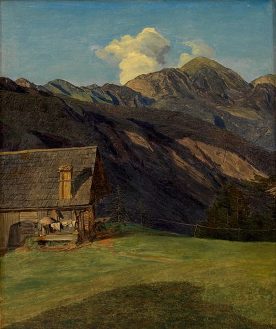 Az Alpokbeli menedékház a Hoisenradon, Ischl közelében alkotó: Ferdinand Georg Waldmüller