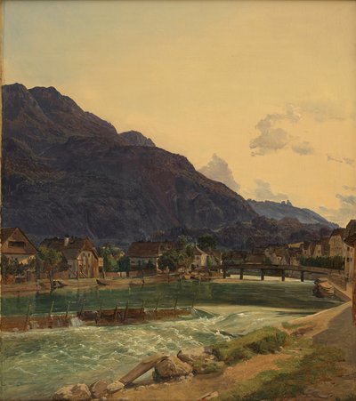 A Traun folyó Ischl közelében alkotó: Ferdinand Georg Waldmüller
