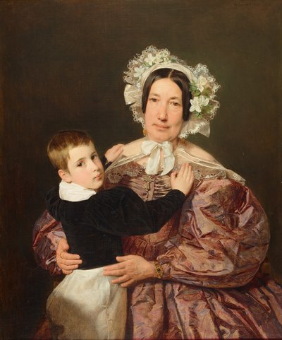 Lindnerné a fiával alkotó: Ferdinand Georg Waldmüller