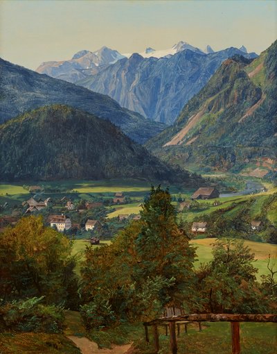 A Dachstein a Sophien-ből kettős kilátás Ischl közelében alkotó: Ferdinand Georg Waldmuller