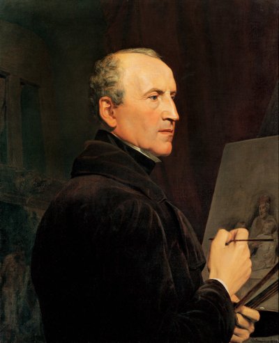 Önarckép a festőállvány előtt alkotó: Ferdinand Georg Waldmuller