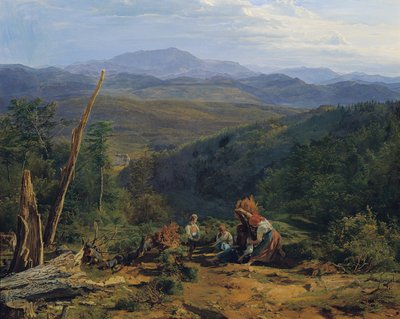 Wienerwald táj Wildegg kastélyával alkotó: Ferdinand Georg Waldmuller
