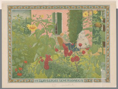 Két nő babával Életének első napjaiban (cím a tárgyon) alkotó: Ferdinand Hart Nibbrig