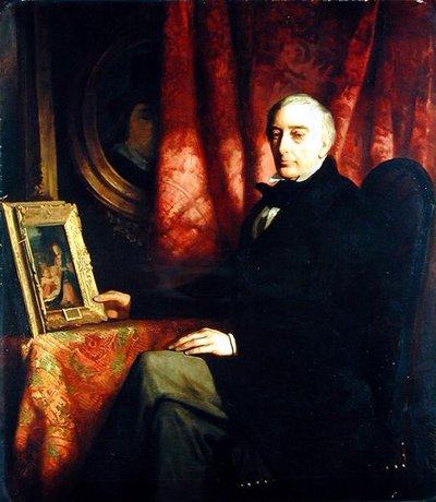 Nicolaus Hudtwalcker műgyűjtő portréja, 1852 alkotó: Ferdinand Heilbuth