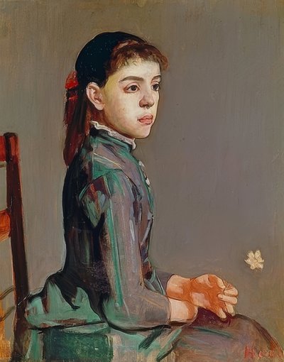 Fiatal lány - Louise Duchosal. 1885 alkotó: Ferdinand Hodler