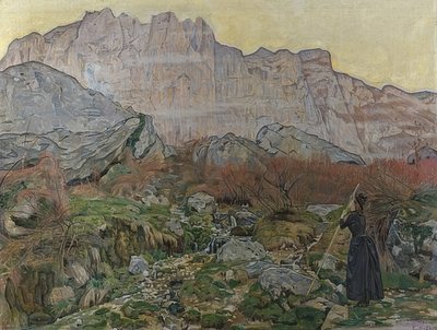 La Vision (hegyi táj). 1889 alkotó: Ferdinand Hodler