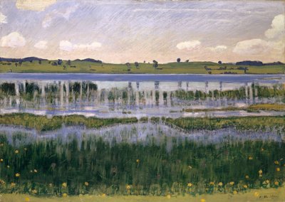 A Burgäschi-tó Langenthal közelében, 1901 körül. alkotó: Ferdinand Hodler