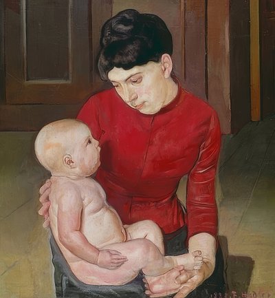 Anya és gyermek. 1887 alkotó: Ferdinand Hodler