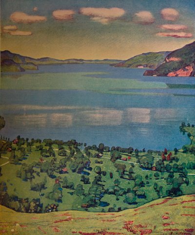 A Thun-tó Leissigenből, 1910. alkotó: Ferdinand Hodler