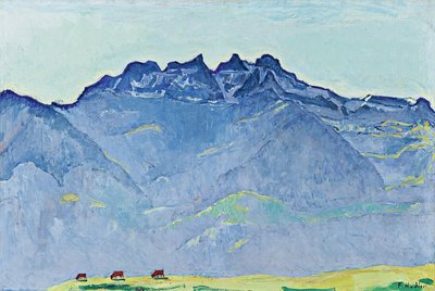 Kilátás a Dents-du-Midire a Champéry felől alkotó: Ferdinand Hodler