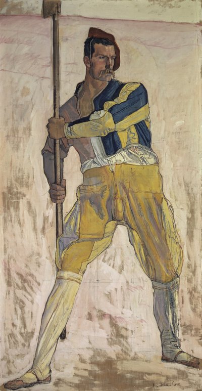 Alabárdos harcos, 1898 körül alkotó: Ferdinand Hodler
