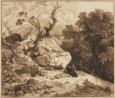 Remete erdős tájon, 1776. alkotó: Ferdinand Kobell
