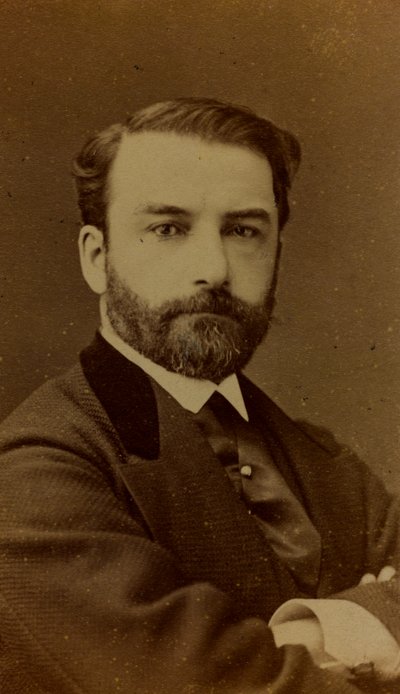 Léon Joseph Florentin Bonnat francia festő portréja; névjegykártya alkotó: Ferdinand Mulnier
