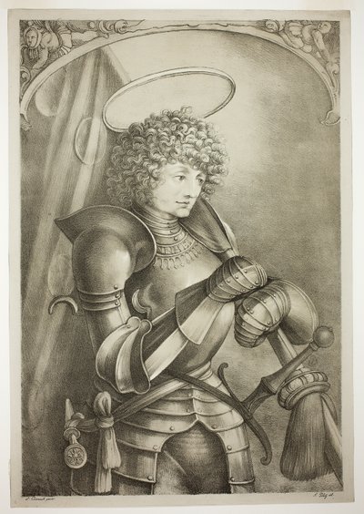 Szent György páncélban alkotó: Ferdinand Piloty