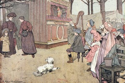 Őrült színház, a gyermekkor képzetében, 1900 körül (metszet) alkotó: Ferdinand Raffin