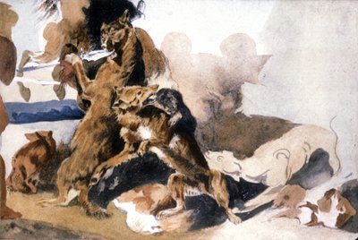 Farkasok alkotó: Ferdinand Victor Eugene (after) Delacroix