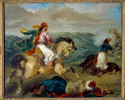 Egy epizód a görögországi háborúról. Eugene Delacroix festménye (1798-1863) alkotó: Ferdinand Victor Eugene Delacroix