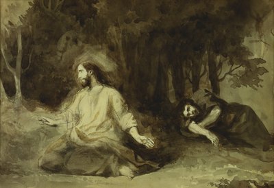 Krisztus az Olajfák hegyén, 1826 alkotó: Ferdinand Victor Eugene Delacroix