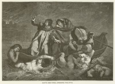 Dante és Virgil átkel a Styxen alkotó: Ferdinand Victor Eugene Delacroix