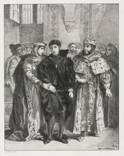 Hamlet, 1834. alkotó: Ferdinand Victor Eugene Delacroix