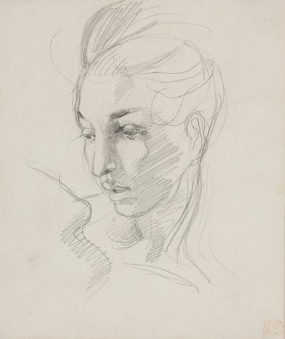 A Liberty vezetője (grafit ceruza papíron) alkotó: Ferdinand Victor Eugene Delacroix