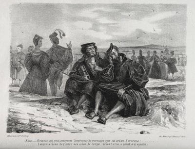 Illusztrációk Fausthoz: Faust és Wagner, 1828. alkotó: Ferdinand Victor Eugene Delacroix