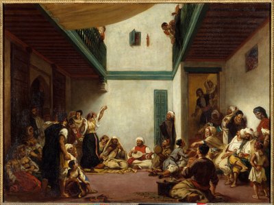 Zsidó esküvő Marokkóban. Eugene Delacroix festménye (1798-1863) alkotó: Ferdinand Victor Eugene Delacroix