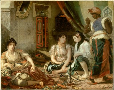 Az algíri nők lakásukban Eugene Delacroix festménye (1798-1863) 1834 V. 1,80 x 2,29 m Párizs. Louvre múzeum alkotó: Ferdinand Victor Eugene Delacroix