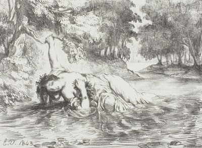 Ophelia halála, 1843 alkotó: Ferdinand Victor Eugene Delacroix