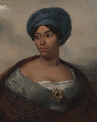 Kék turbános nő portréja, 1827 körül (olaj, vászon) alkotó: Ferdinand Victor Eugene Delacroix