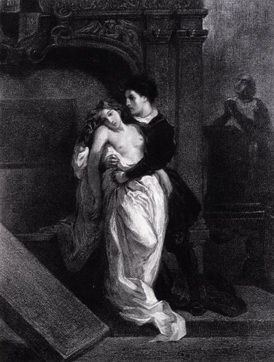 Rómeó és Júlia - Eugene Delacroix metszet alkotó: Ferdinand Victor Eugene Delacroix