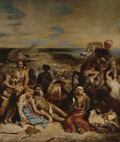 Jelenetek a chioszi mészárlásból, 1822 alkotó: Ferdinand Victor Eugene Delacroix