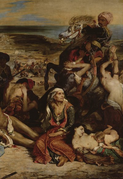 Jelenetek a chioszi mészárlásból, 1822 olaj, vászon 63566 részlete alkotó: Ferdinand Victor Eugene Delacroix