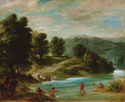 A Sebou folyó partja, 1858 alkotó: Ferdinand Victor Eugene Delacroix