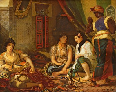 Az algíri nők a lakásukban alkotó: Ferdinand Victor Eugene Delacroix