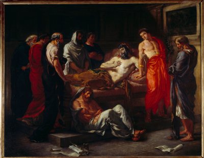 Marc Aurele (121-180) halála. Eugene Delacroix festménye (1798-1863) alkotó: Ferdinand Victor Eugene Delacroix