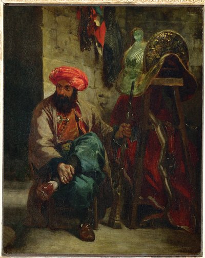 Török nyereggel ... alkotó: Ferdinand Victor Eugene Delacroix