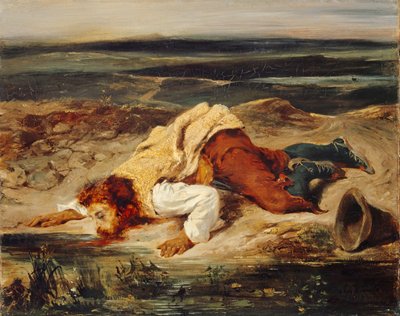 Sebesült brigand (római juhász), 1825 körül alkotó: Ferdinand Victor Eugene Delacroix