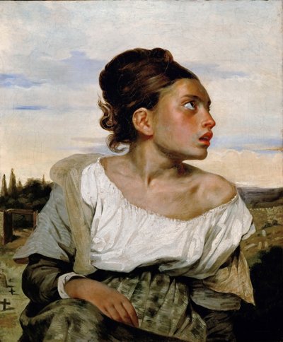 Fiatal árva lány a temetőben alkotó: Ferdinand Victor Eugene Delacroix