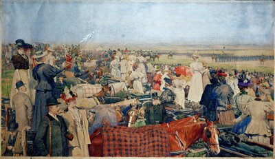 Tavaszi felvonulás a Schmelz-en, Bécs legnagyobb felvonulási terén ... (akvarell) alkotó: Ferdinand von Myrbach