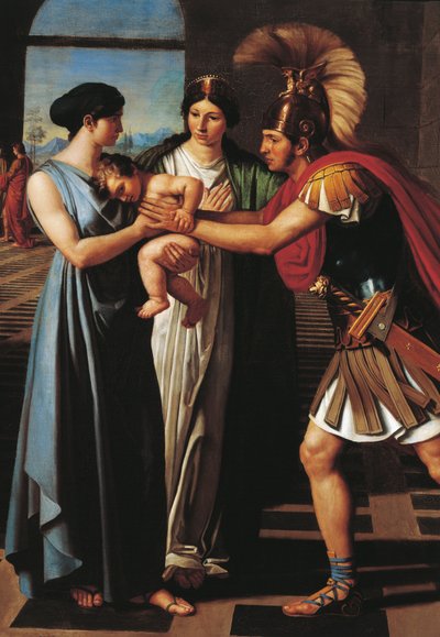 Andromache elfogja Hectort a Scaean-kapunál (részlet) alkotó: Ferdinando Castelli